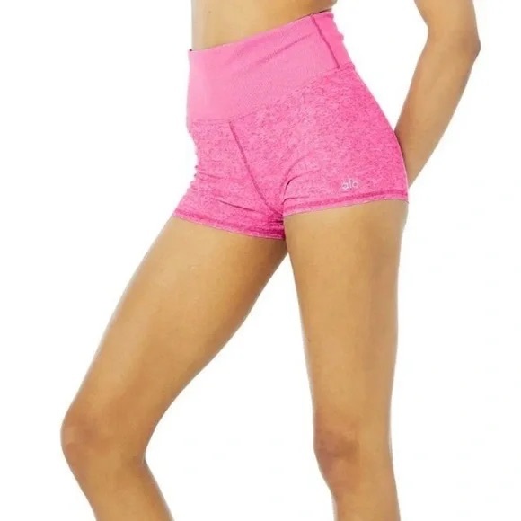 ALO Yoga Women's Vibrant Pink Aura Shorts - Picture 1 of 3